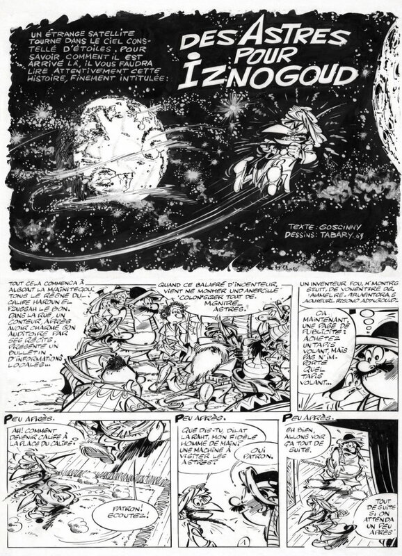 En vente - Jean Tabary, 1969 - Iznogoud : des Astres pour Iznogoud - Planche originale
