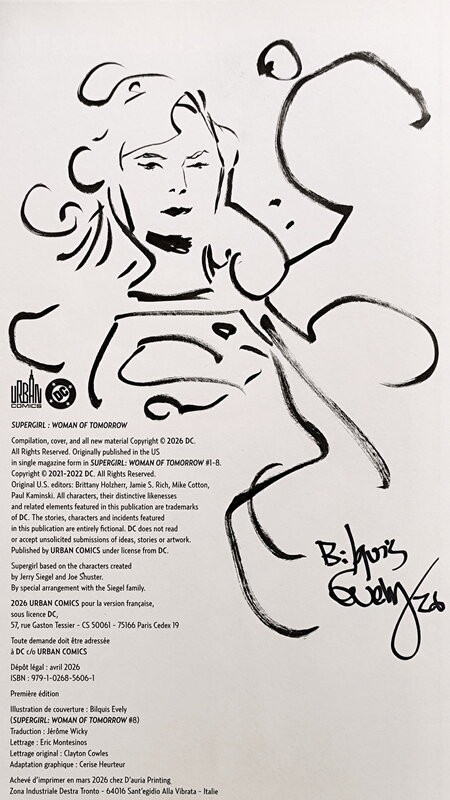 Evely Bilquis, Supergirl: woman of tomorrow 2026Avr17 - Dédicace