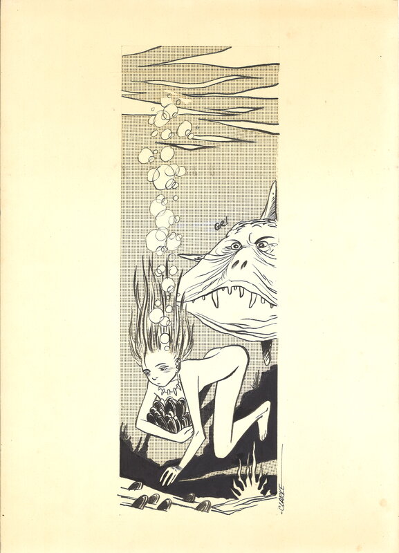 En vente - Clarke - Illustration à l'encre - Illustration originale