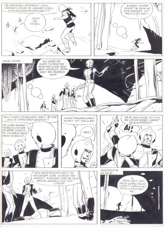 Dick Matena | 1977 | Virl: Vlucht in de mijn p4 - Planche originale