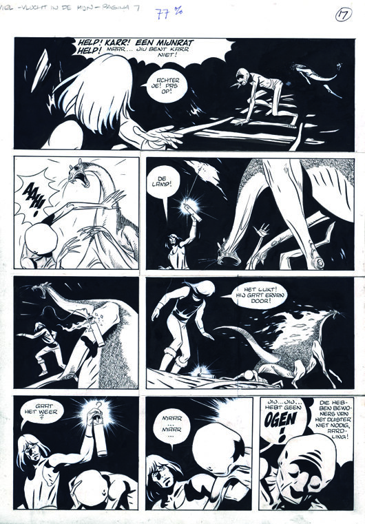 Dick Matena | 1977 | Virl: Vlucht in de mijn p7 - Planche originale