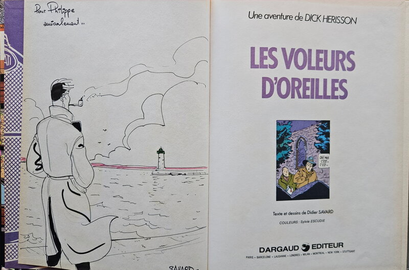 Didier Savard, 1985 - Les voleurs d'oreilles - Dédicace