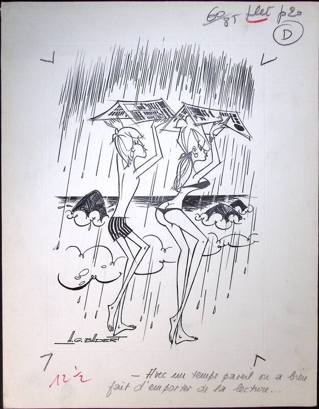 Dessinn de presse by Albert Georges Badert - Original Illustration