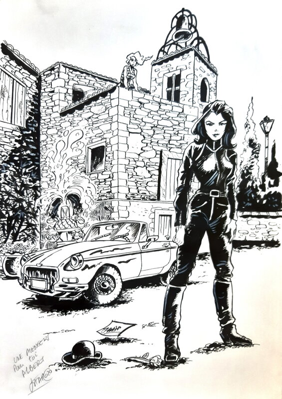 Jaap De Boer, Interprétation de Chapeau melon et bottes de cuir - Illustration originale