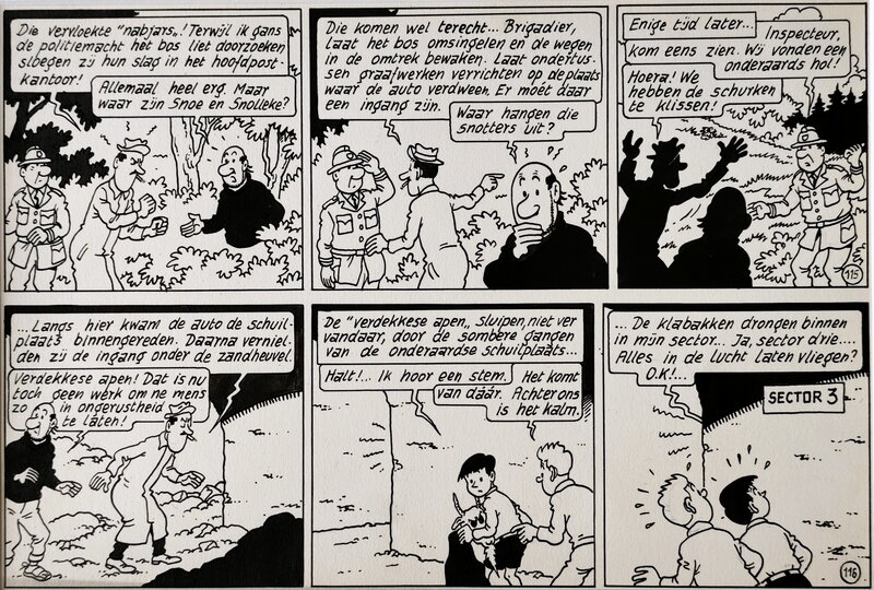 Bob De Moor, Les Boucs émissaires - Oncle Zigomar t4 - Planche originale