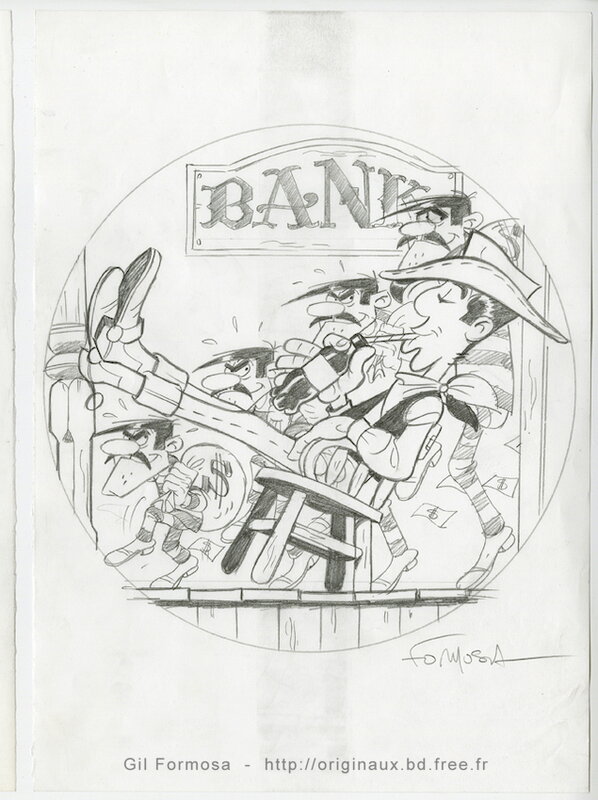 Gil Formosa, LUCKY LUKE Coca Cola 3 - Original art
