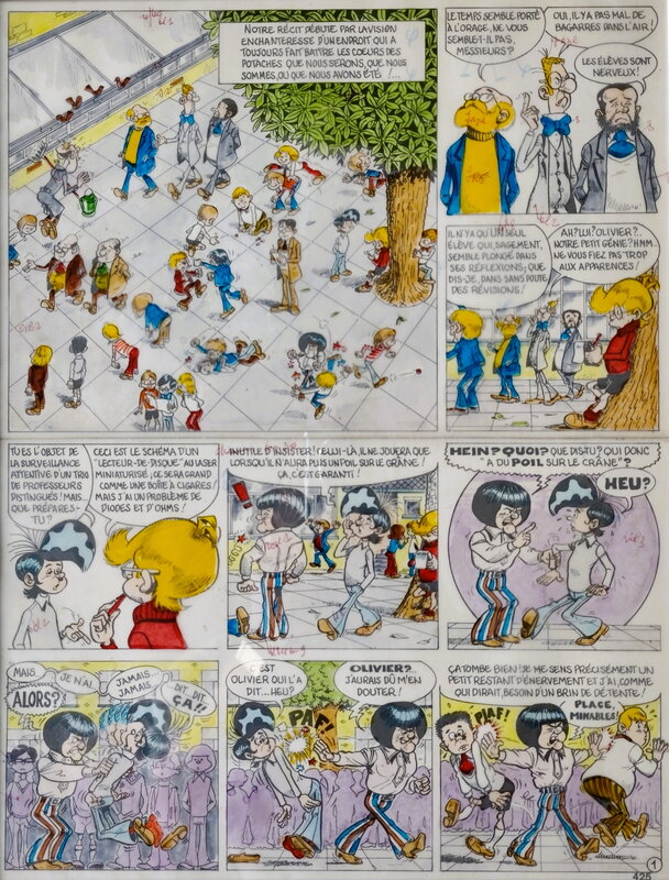 Jacques Devos - Génial Olivier - Mieux veut retard que Charmer - Planche originale