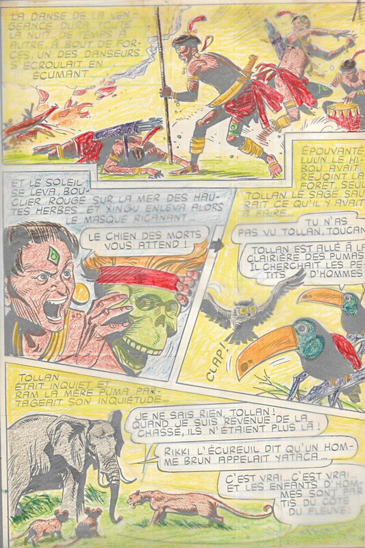 Ferdinando Tacconi, Le masque de la mort - Yataca n°17 planche 17 (Mon Journal) - Planche originale