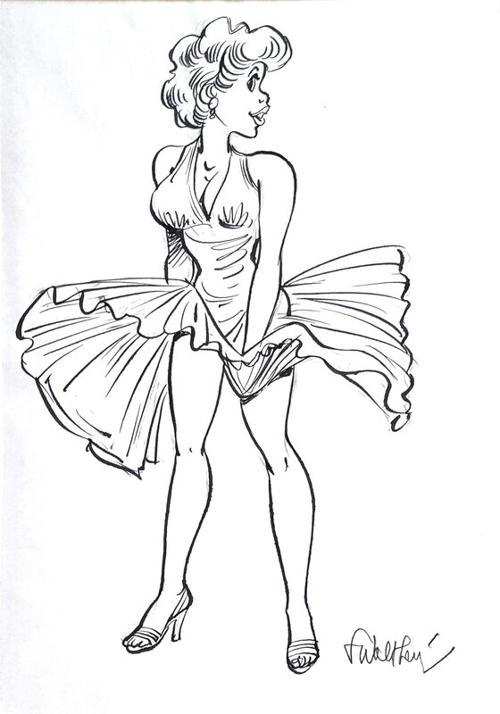 François Walthéry, Couv. Cinémascope Marylin Monroe - Couverture originale