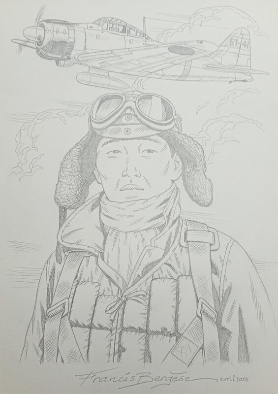 Bergèse - WW2 Japon - Illustration originale
