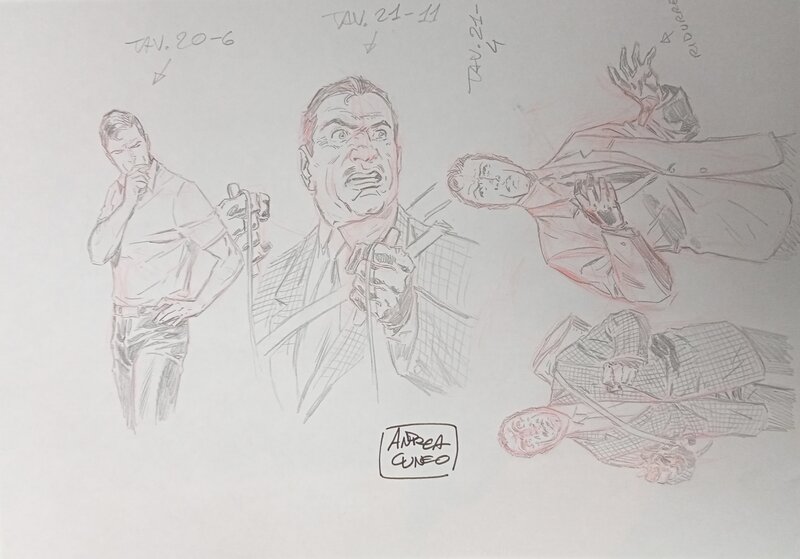 Cuneo - Travail préparatoire - Œuvre originale