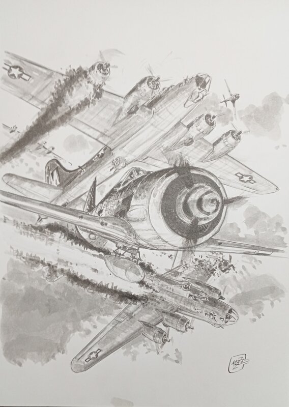 Maza - Focke-Wulf Fw 190 - Illustration originale