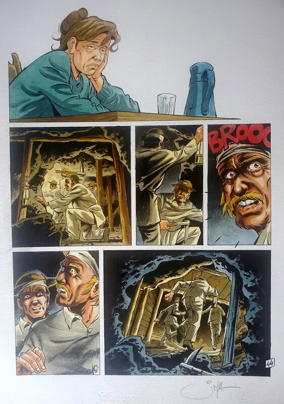 Jean-Michel Arroyo, LES INCONTOURNABLES DE LA LITTERATURE EN BD   T20 GERMINAL - 1  couleur directe - Planche originale