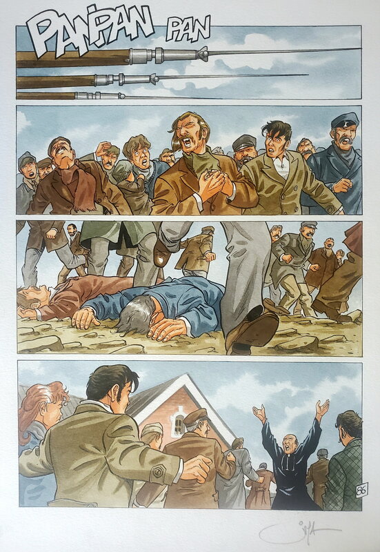 Jean-Michel Arroyo, LES INCONTOURNABLES DE LA LITTERATURE EN BD   T21 GERMINAL - 2  couleur directe - Planche originale