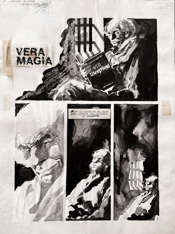 Alberto Breccia, Carlos Trillo, El Viajero de Gris - Vera Magia - Planche originale