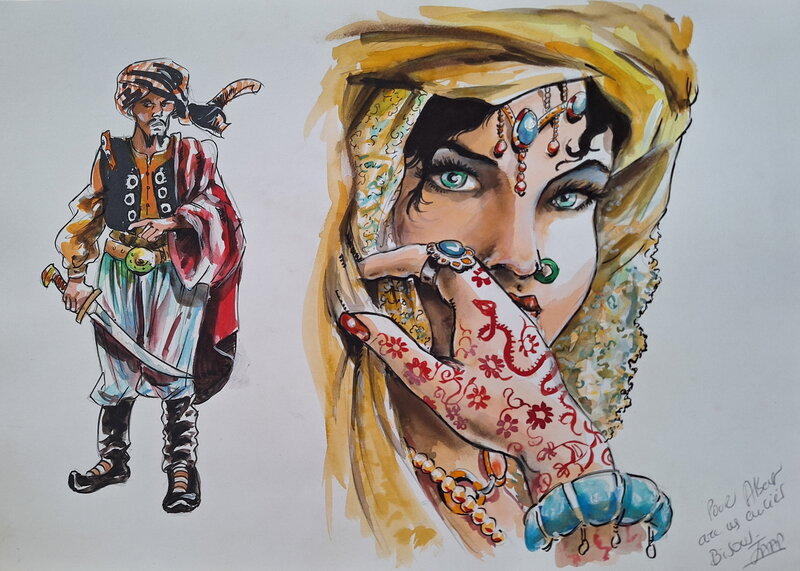 Jaap De Boer, Illustrations pour les lames de Shéhérazade - Illustration originale