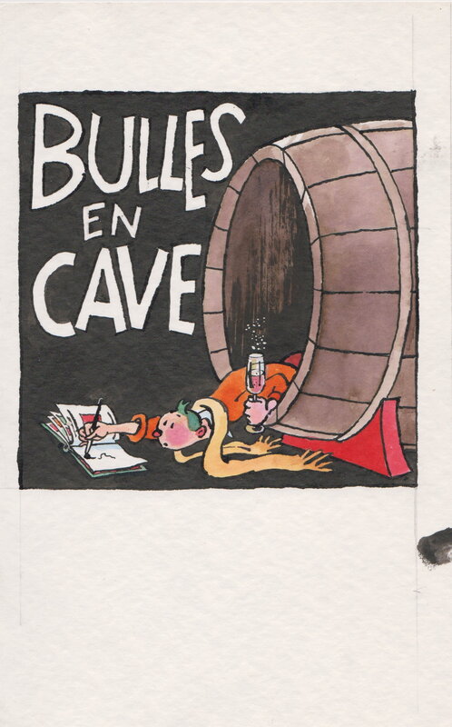 F'murrr, Richard Peyzaret, Bulles en cave 2 - Tintin - Illustration originale