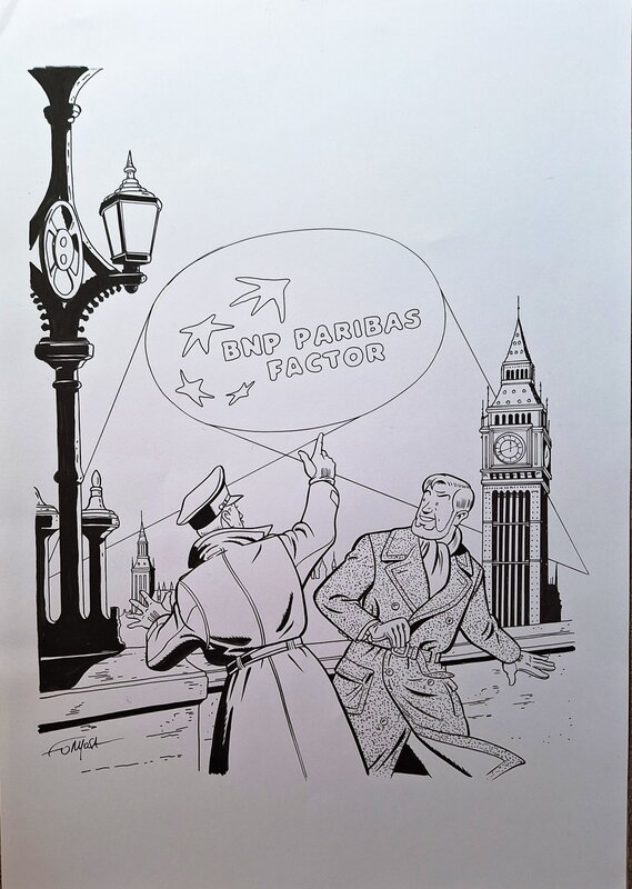 Gil Formosa, Illustration pour un flyer BNP - Illustration originale