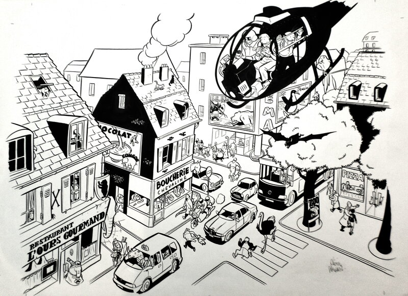 Iinspecteur BAYARD par Olivier Schwartz - Planche originale