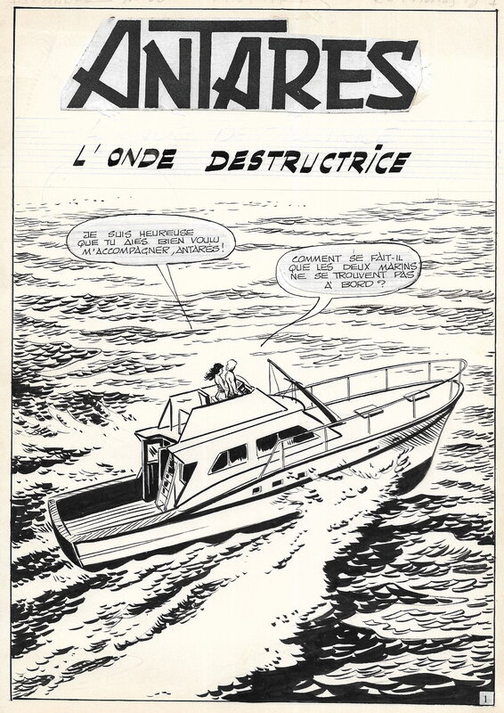 Juan Escandell Torres, Antares n°6 - page titre de l'Onde destructrice (Mon journal) - Planche originale