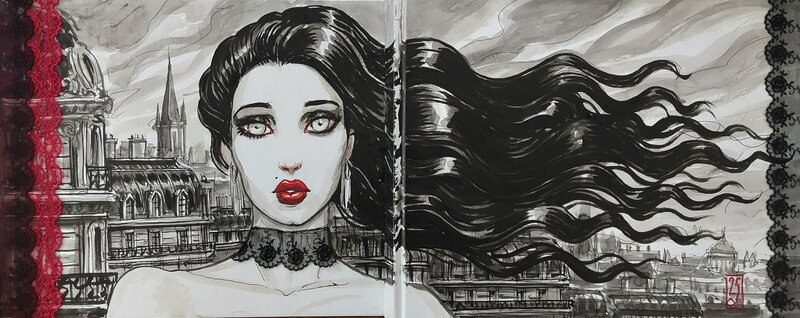 Les Fleurs du Mal par Olivier Ledroit - Illustration originale