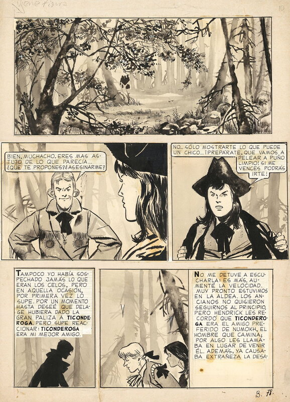 En vente - Ticonderoga par Hugo Pratt, Hector Oesterheld - Planche originale