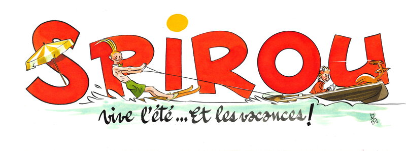Al Severin, Alec Séverin, Spirou et les vacances - Original Illustration