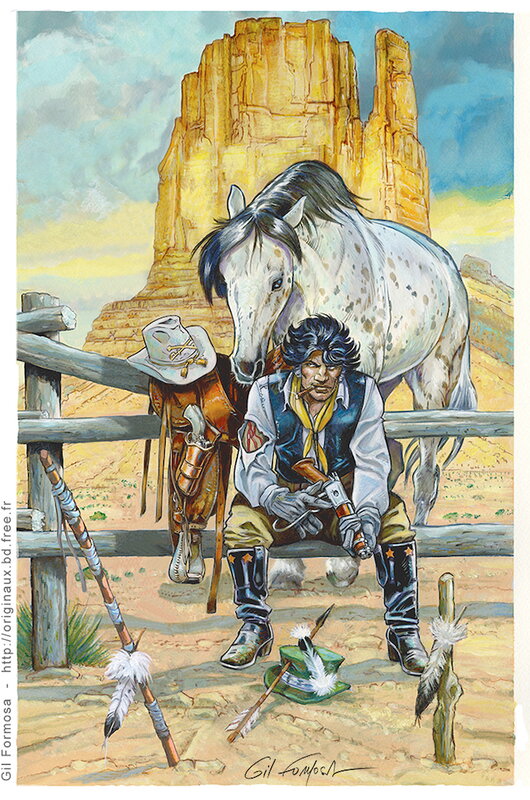 Gil Formosa, Blueberry - Appaloosa - Illustration originale
