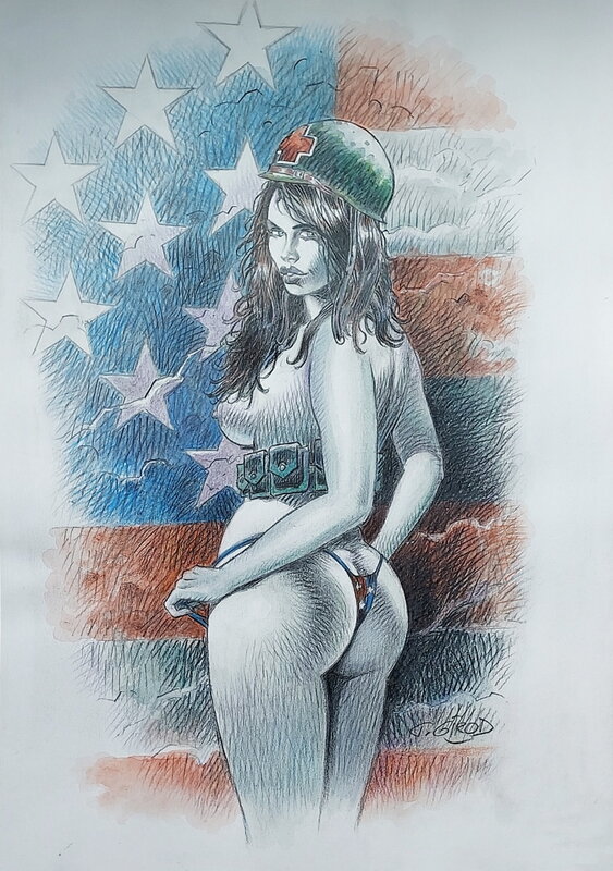 Gi Girl by Thierry Girod - Original Illustration