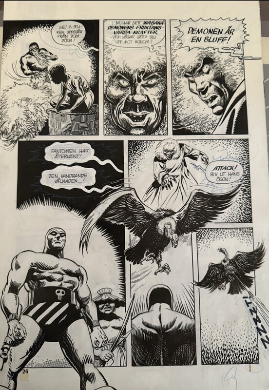 César Spadari, Norman Worker, Lee Falk, The Demon of Wasaka “The Phantom “ - Planche originale
