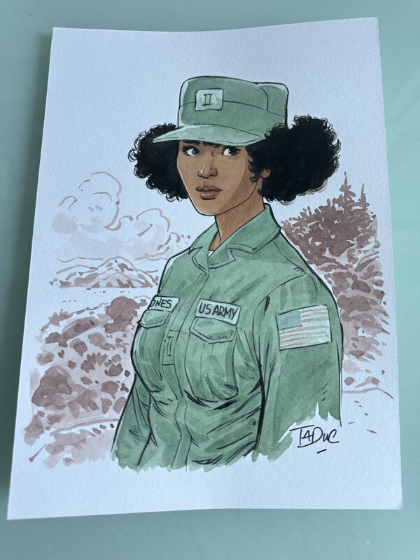 En vente - Taduc XIII MAJOR JONES AQUARELLE - Illustration originale