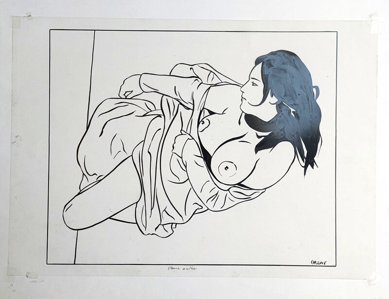 For sale - Femme Couchée by Alex Varenne - Original Illustration