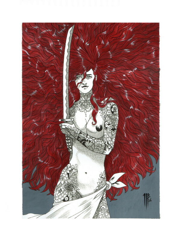 En vente - La Yakuza par Philippe Bringel - Illustration originale