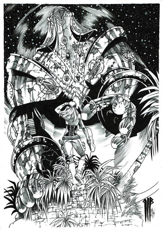 En vente - Philippe Bringel, Le face à face d'EMMA - Illustration originale