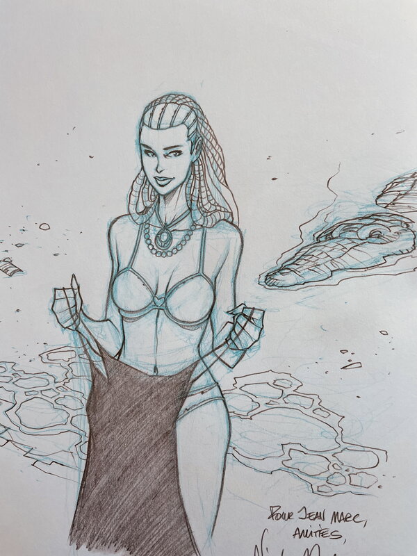 Nicolas Malfin, Mifa et le crocodile - Original Illustration