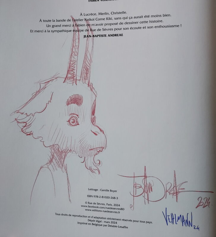 Jean-Baptiste Andréae, Fabien Vehlmann, La Cuisine des Ogres T1 EO - Dédicace