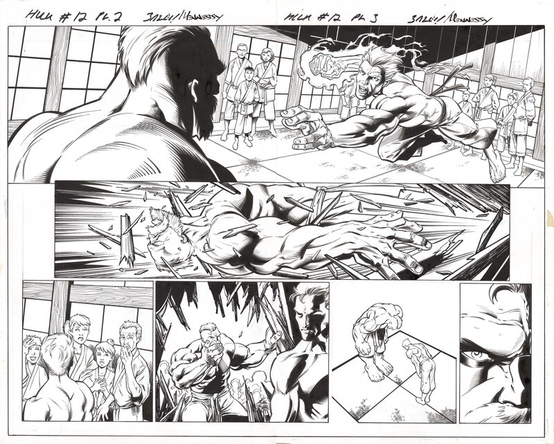 Hulk #12, pages 2-3 by Mark Bagley, Andrew Hennessy - Comic Strip