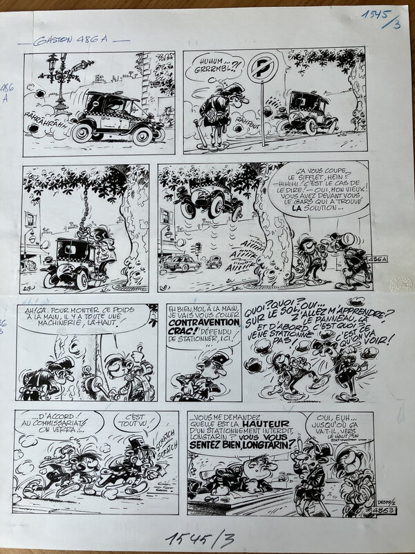 André Franquin, Gaston Lagaffe gag 486 - Comic Strip