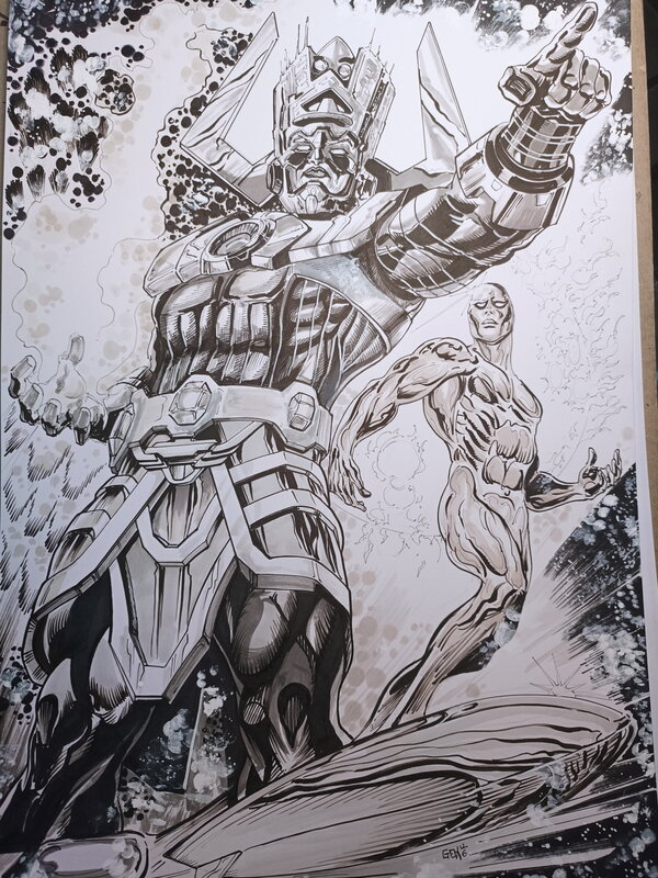 gioart, Galactus & Silver Surfer - Original Illustration