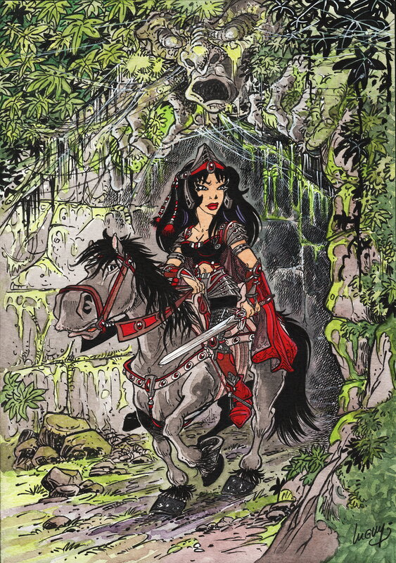 En vente - Balkis...mefiance par Philippe Luguy - Illustration originale