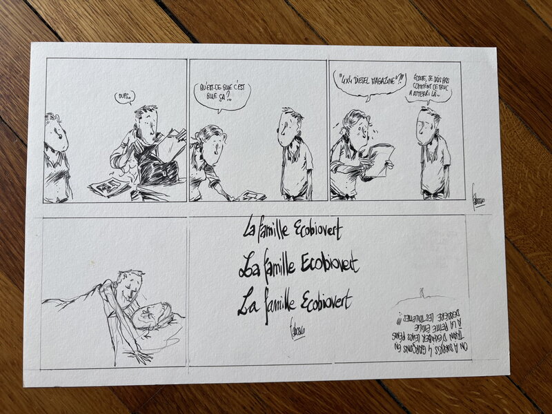 En vente - Strip Fluide Glacial- Fabcaro - Planche originale