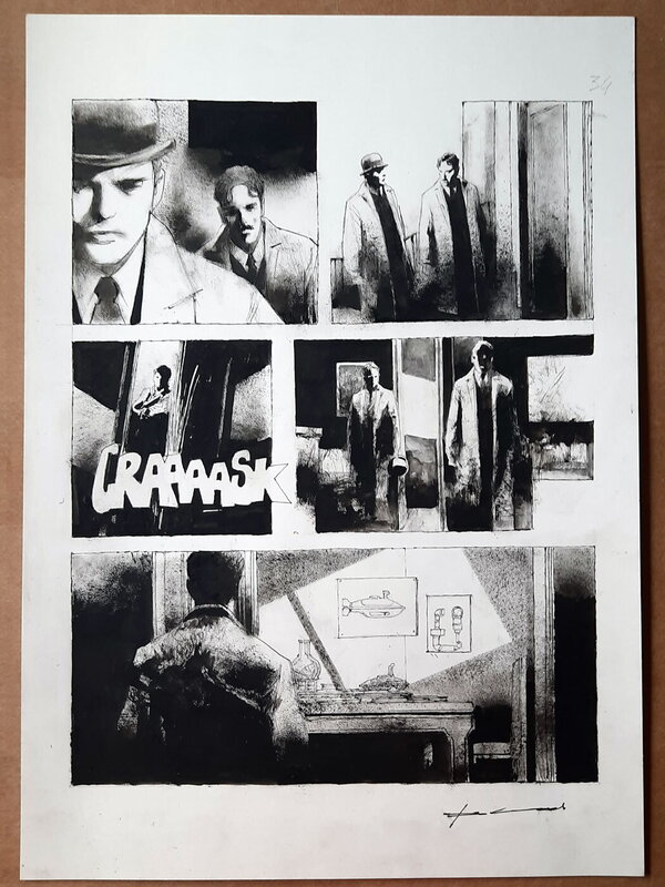 El monstruo del Támesis / Il mostro del Tamigi (plancha 34 / tavola 34) (Corrado Roi) - Planche originale