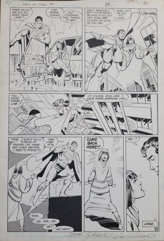 John Byrne, Dick Giordano, Superman: The Man of Steel #2 Page 18 - Planche originale
