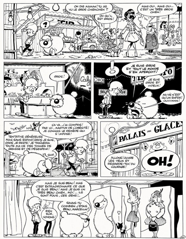 En vente - Dupa, 1972 - Cubitus : Tome 1 - Planche originale