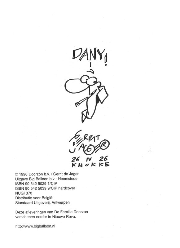 Familie Doorzon par Gerrit de Jager - Dédicace