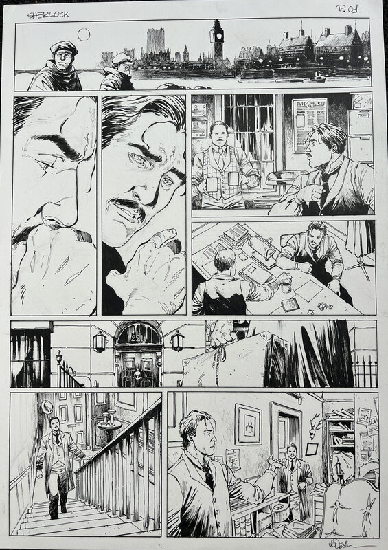 Przemyslaw Klosin, Sherlock Holmes page 1 - Planche originale