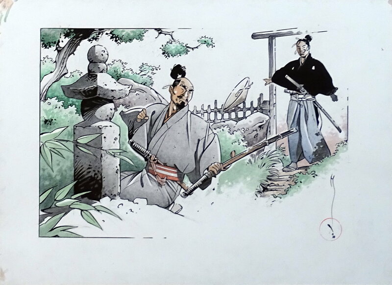 En vente - Michetz, Kogaratsu 2 Samouraïs - Illustration originale