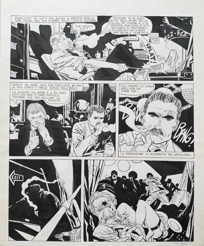 José Muñoz, Alack Sinner: The Fillmore Case, pg. 11 - Planche originale