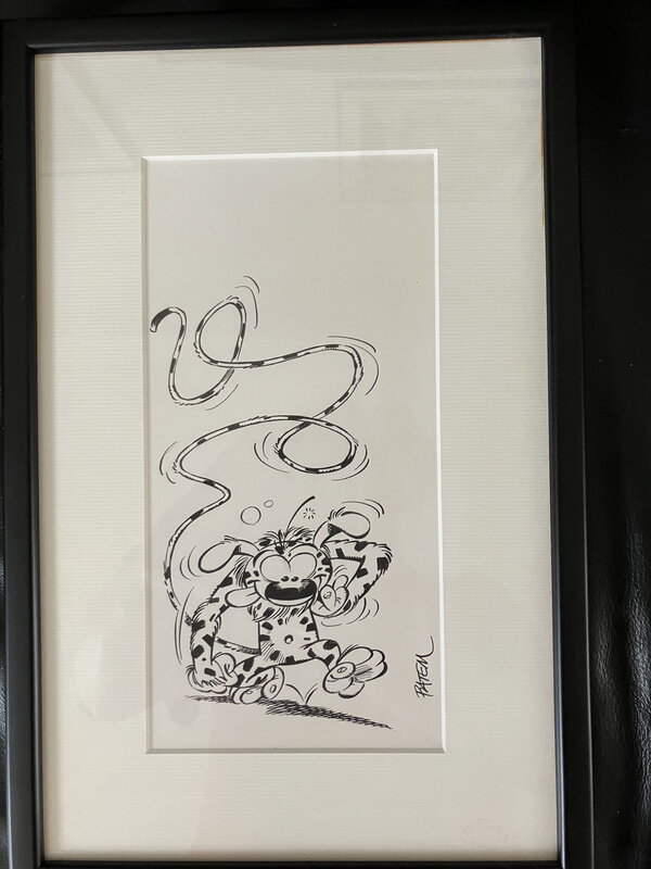 Marsupilami éméché par Batem - Illustration originale