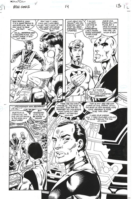 For sale - John Byrne, Bob Wiacek, New gods # 14 page 13 - Comic Strip